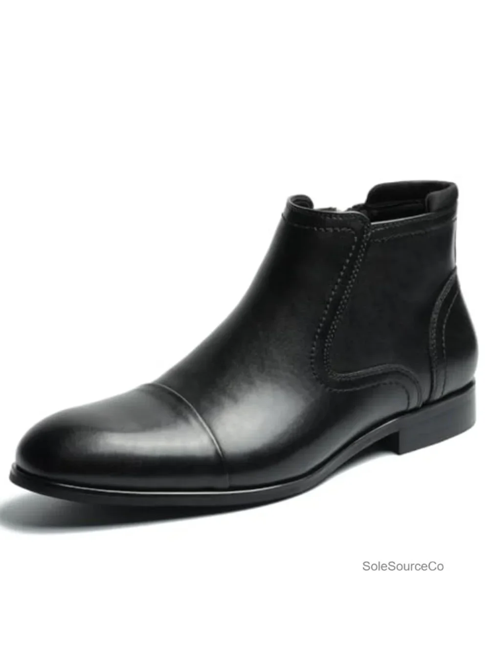 Men's Suede Leather Chelsea Boots with Zipper Ankle Dress Boots